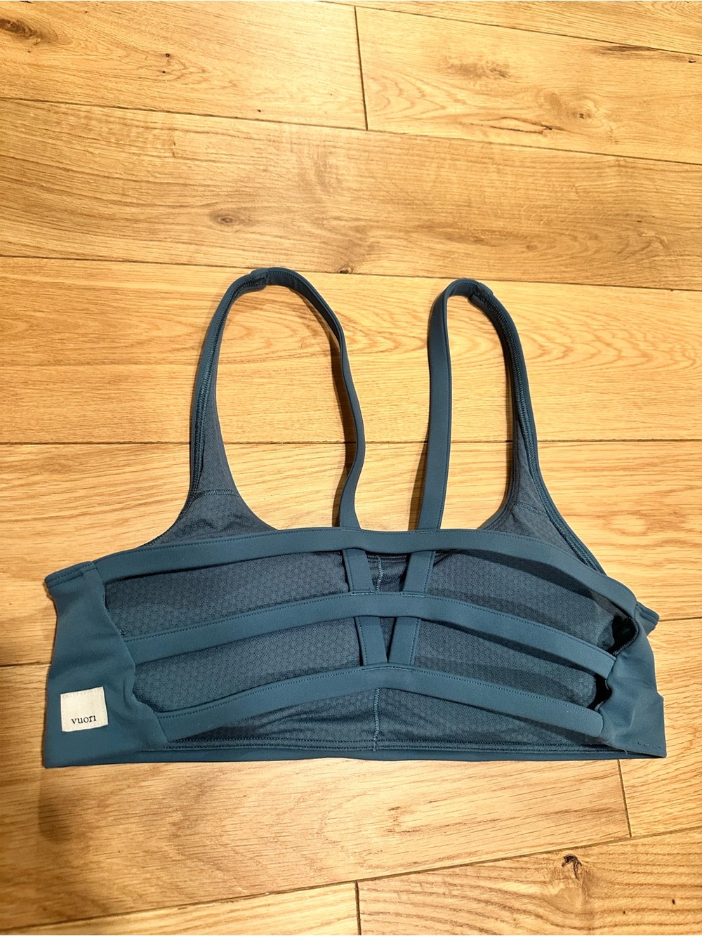 Vuori Teal Strappy Sports Bralette